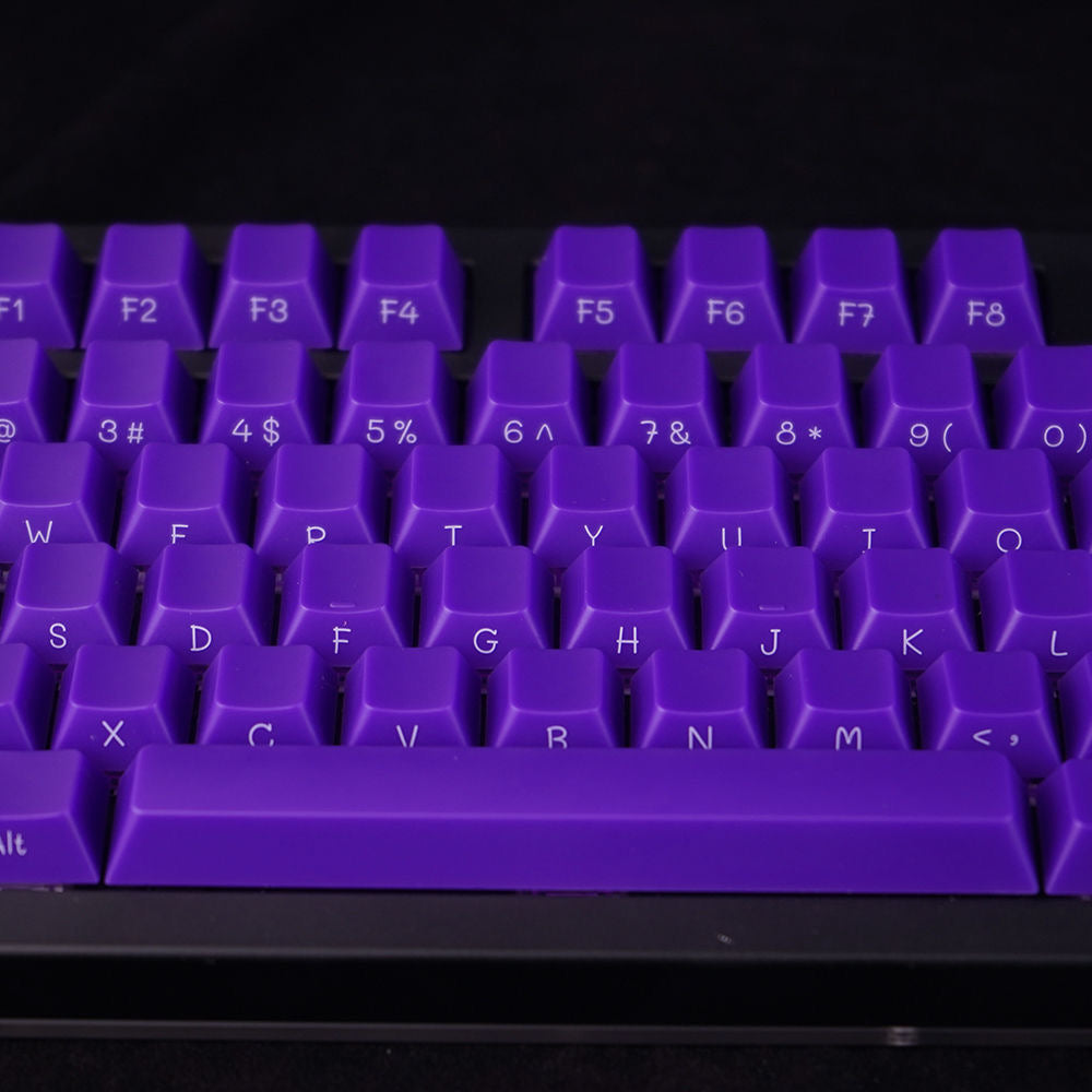 YMDK Pure Purple Sidelit Keycaps Full Set 125 Keys Cherry Profile Dye Sub Custom Keycap for MX Mechanical Keyboard