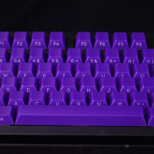 YMDK Pure Purple Sidelit Keycaps Full Set 125 Keys Cherry Profile Dye Sub Custom Keycap for MX Mechanical Keyboard