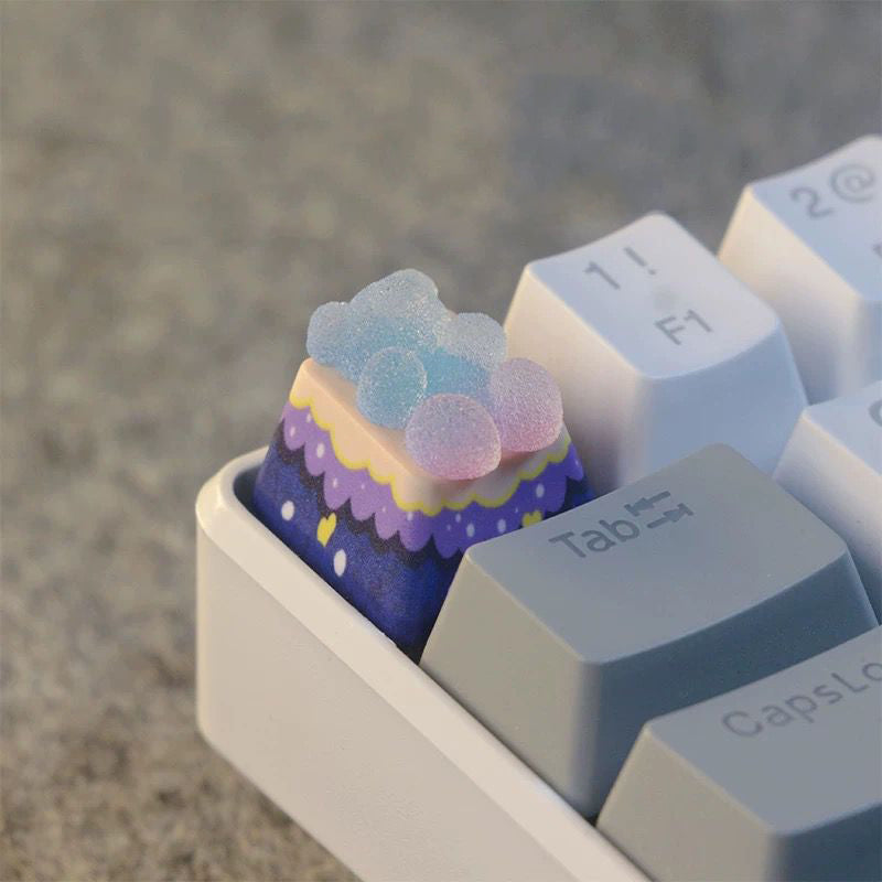YMDK Gummy Bear Keycaps Personalized Keycaps Creative Cute Keycaps Handmade Resin Keycaps for MX Mechanical Keyboard