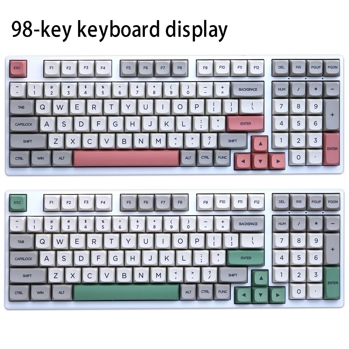 YMDK Retro 9009 XDA Profile 142 Key English Korean Dye Sub Custom DIY Keycaps for 75/87/98/104/108 MX Mechanical Keyboard
