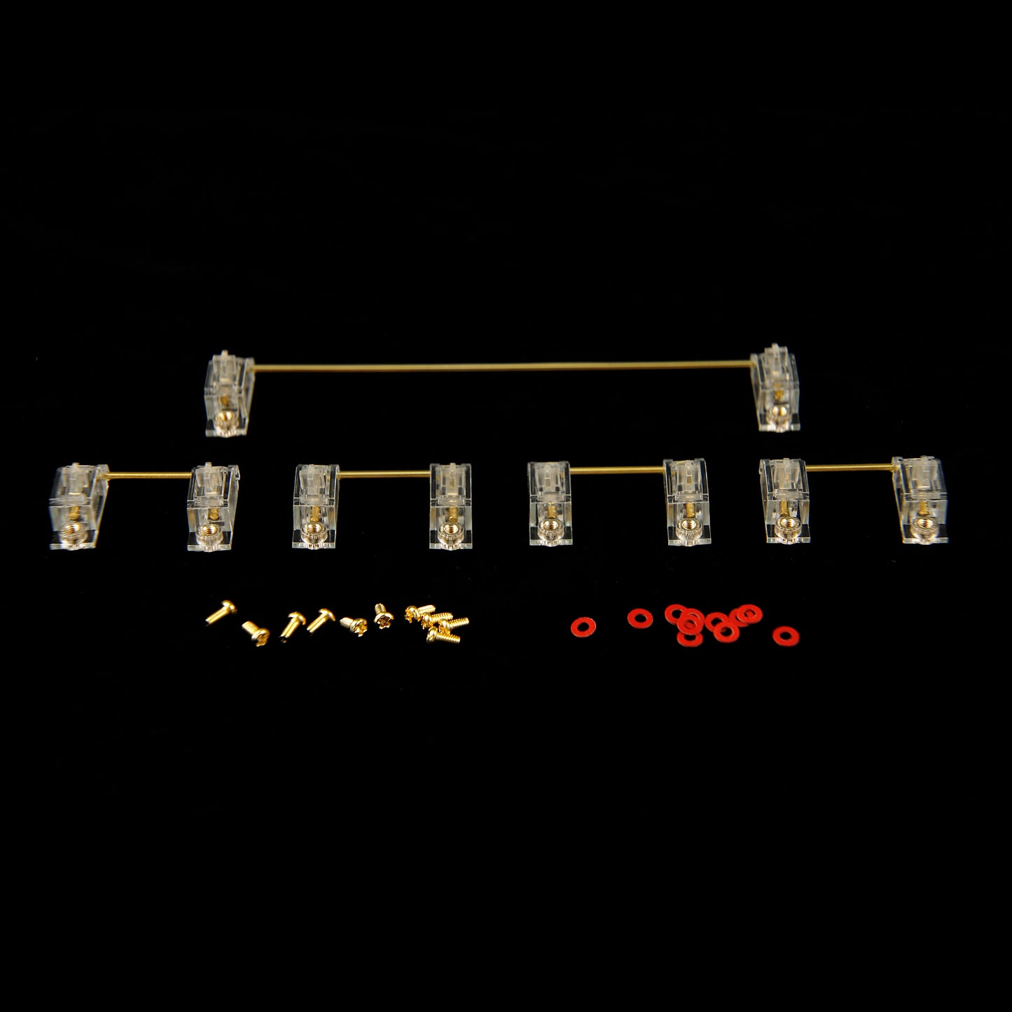 YMDK V3 Smokey PCB Mount Gold Screw in Stabilizers( No Dropping Wire for PCB)