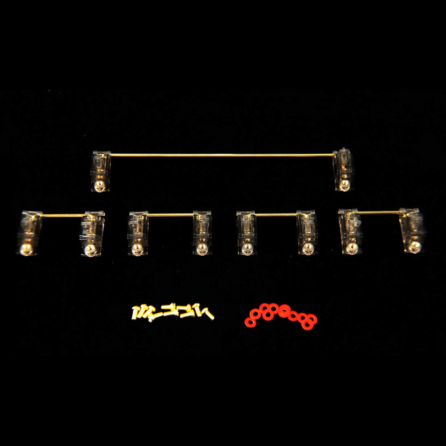 YMDK V3 Smokey PCB Mount Gold Screw in Stabilizers( No Dropping Wire for PCB)