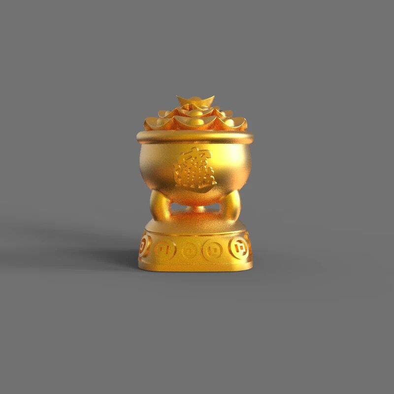 YMDK Cornucopia Personalized Keycaps God Wealth Creative Interesting Resin Keycap for MX Mechanical Keyboard