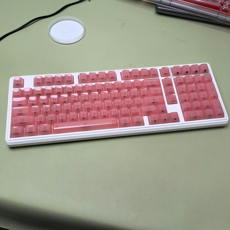 YMDK 119 Keys Jellyfish Keycaps Side Print Shine Through MDA Profile PC Material Custom Keycap for MX Mechanical Keyboards