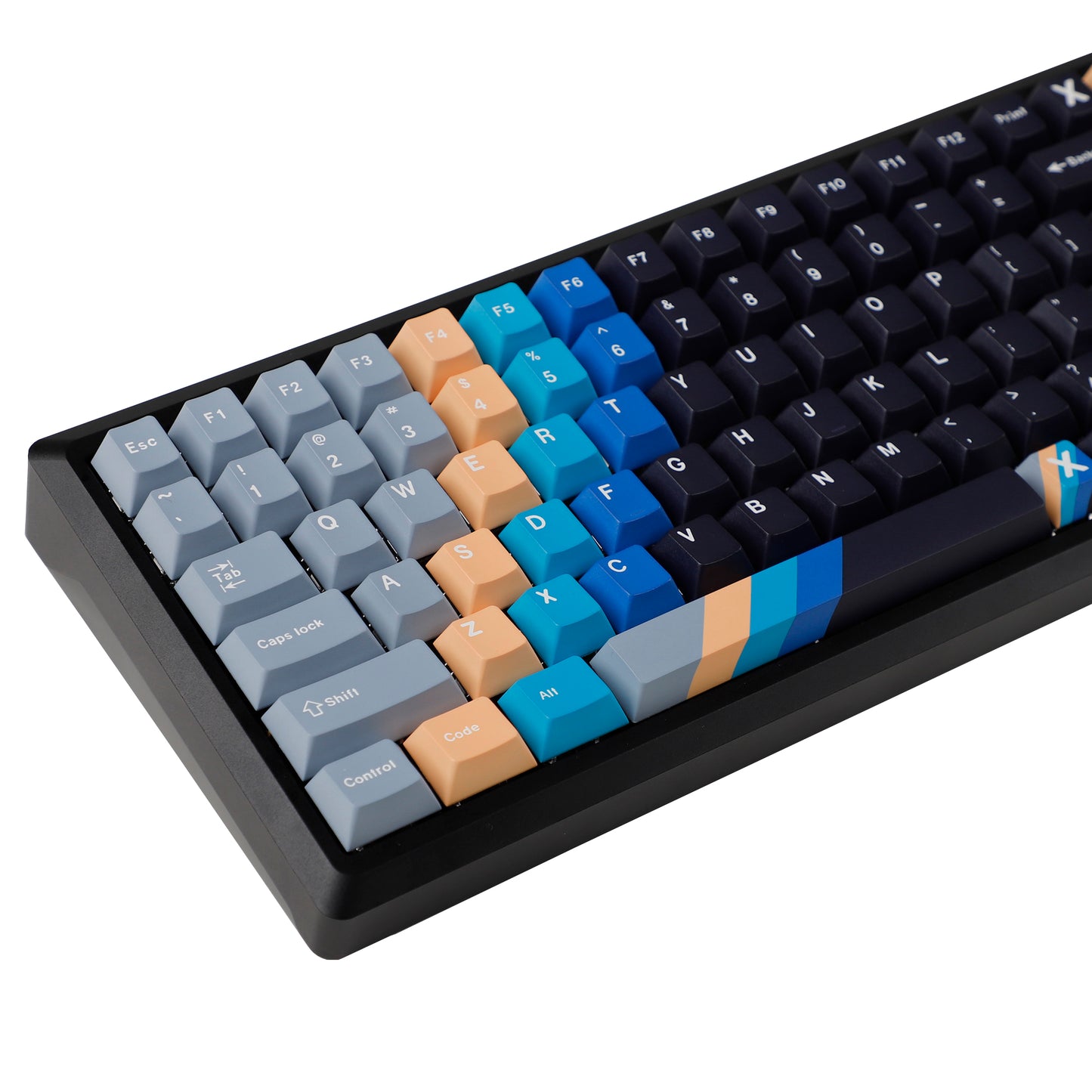 YMDK 1988 Gradient 129 keys Cherry Profile Keycaps Gaming Keyboard PBT For MX Switch Mechanical Keyboard