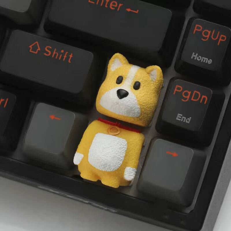 YMDK Animal Party Combination Keycaps Personalized Key Cap Cute Novel Resin Suitable for Mechanical Keyboard Up and Down Keys