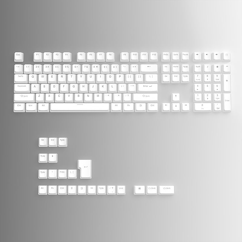 YMDK Pudding 126 Keys OEM Profile ABS Four Sided Translucent for 75/87/98/104/108 MX Mechanical Keyboard