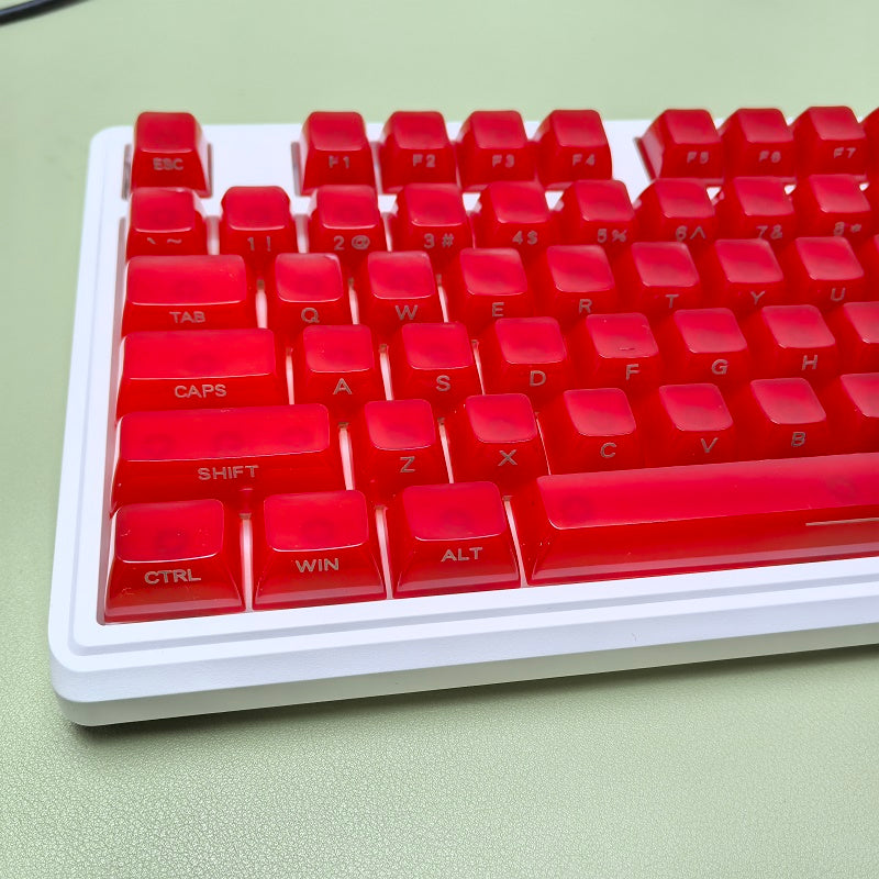 YMDK 119 Keys Jellyfish Keycaps Side Print Shine Through MDA Profile PC Material Custom Keycap for MX Mechanical Keyboards