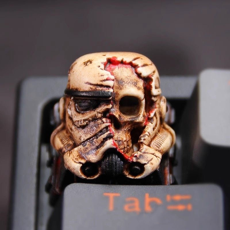 YMDK Skull Personality Keycaps Cool Domineering Novel Creative Key Cap Homemade Resin Keycap for MX Mechanical Keyboard
