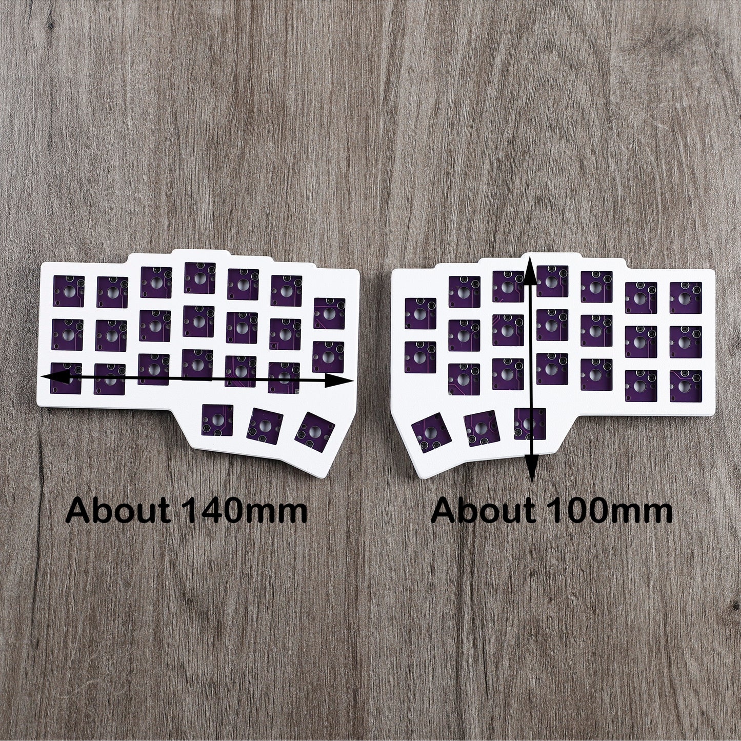 YMDK 2.4Ghz Wireless Split Low profile 46 Keys Keyboard Corne V4.1 Ergonomic Hotswappable 40% Layout 3D PLA Vial All Key Programmable Mini Independent Gaming Keyboard Kit