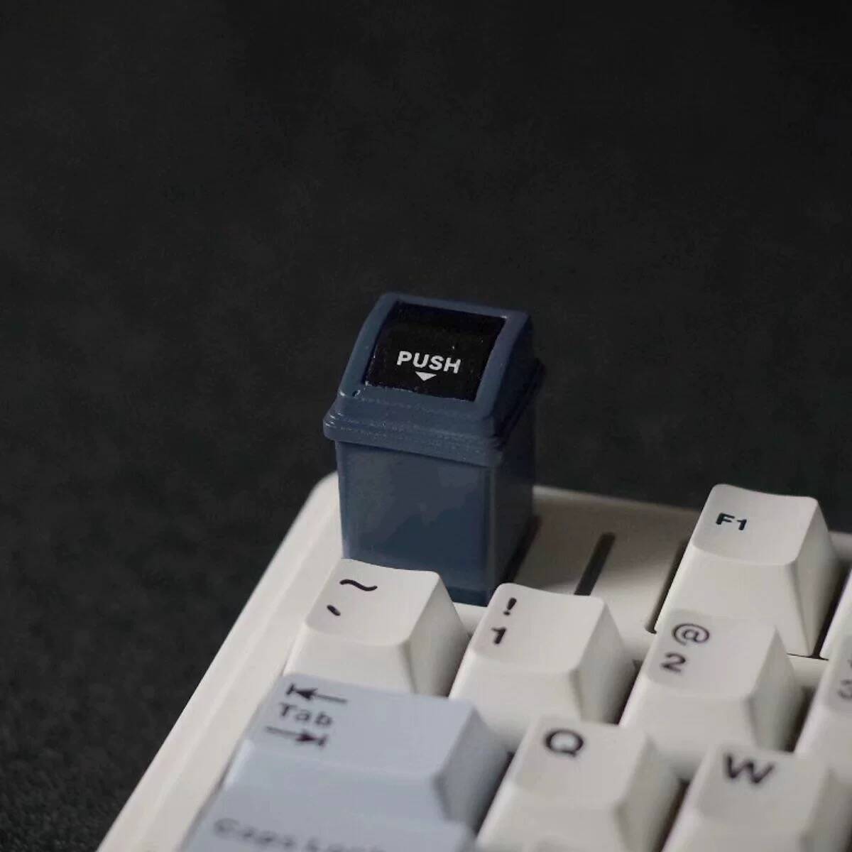 YMDK Trash Can Personalized Keycaps Resin Keycaps Interesting Novel Decorative Key Caps for MX Mechanical Keyboard