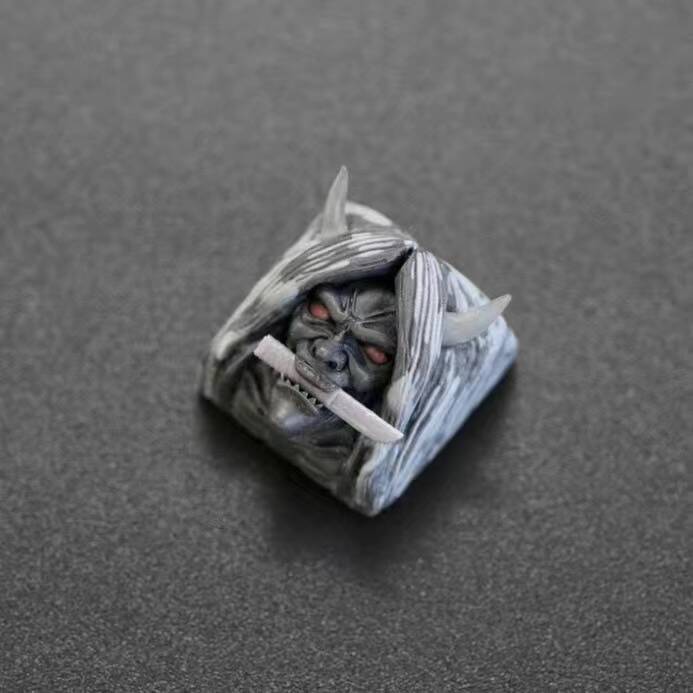 YMDK Ghoul Personality Keycaps Creative Keycap Forbidden Ninjutsu Theme Key Cap for MX Mechanical Keyboard
