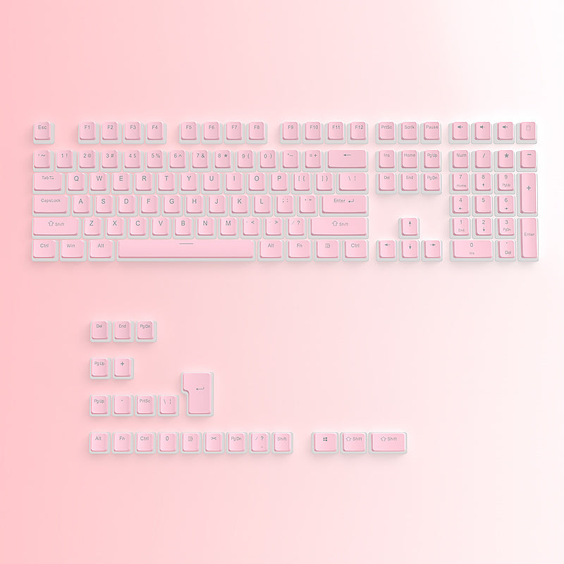 YMDK Pudding 126 Keys OEM Profile ABS Four Sided Translucent for 75/87/98/104/108 MX Mechanical Keyboard