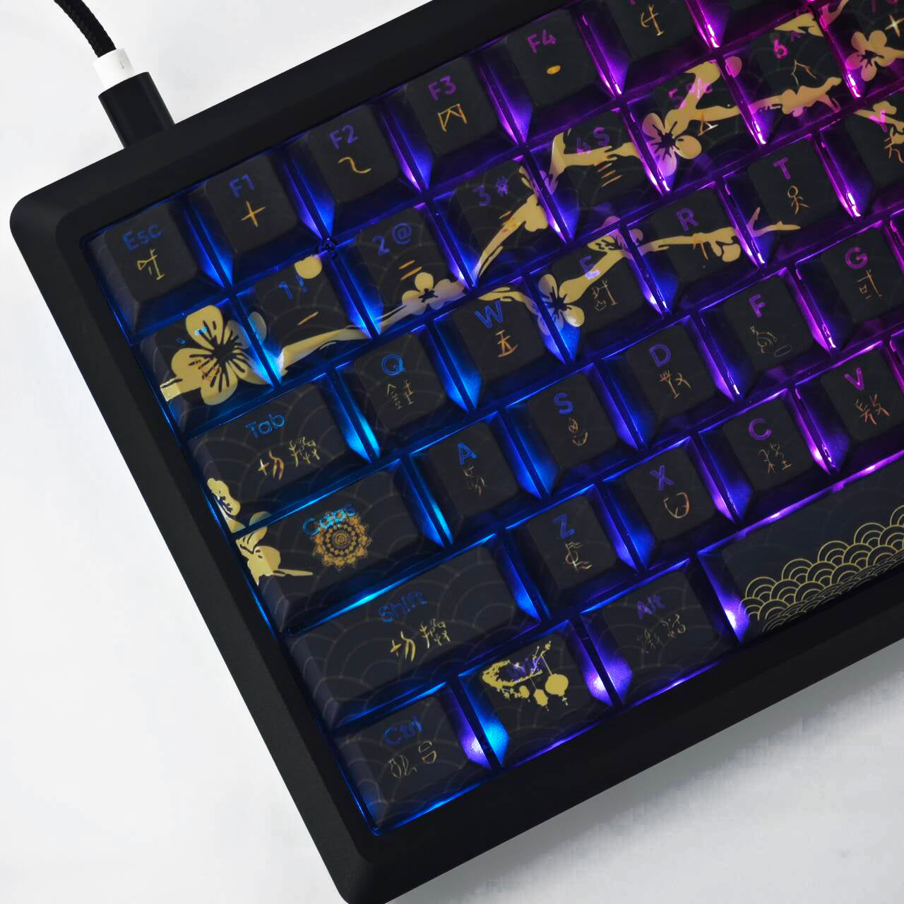 YMDK Dawn of the Other Shore Theme Keycaps Full Set 128 Keys PBT Dye Sub Cherry Profile Keycap for MX Mechanical Keyboard