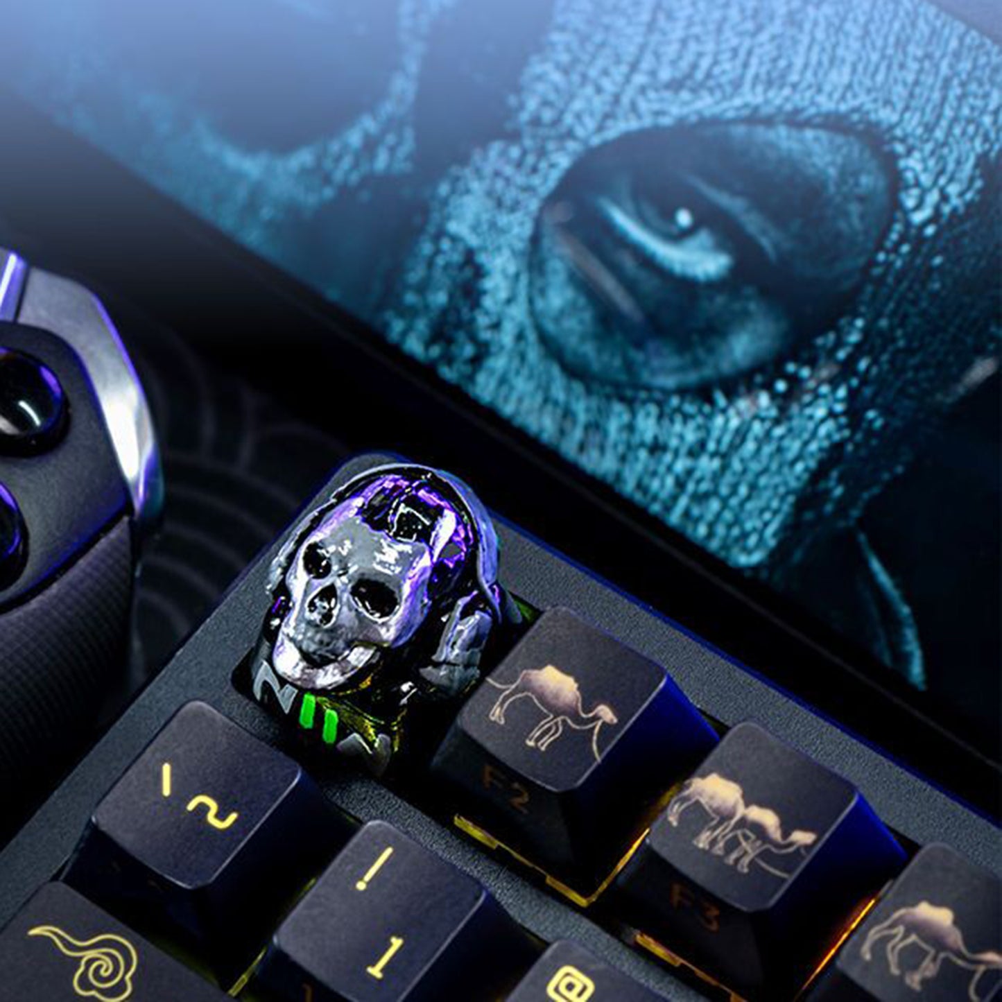 YMDK Ghost Theme ESC Keys Personalized keycaps Resin 3D Print for Mechanical keyboard