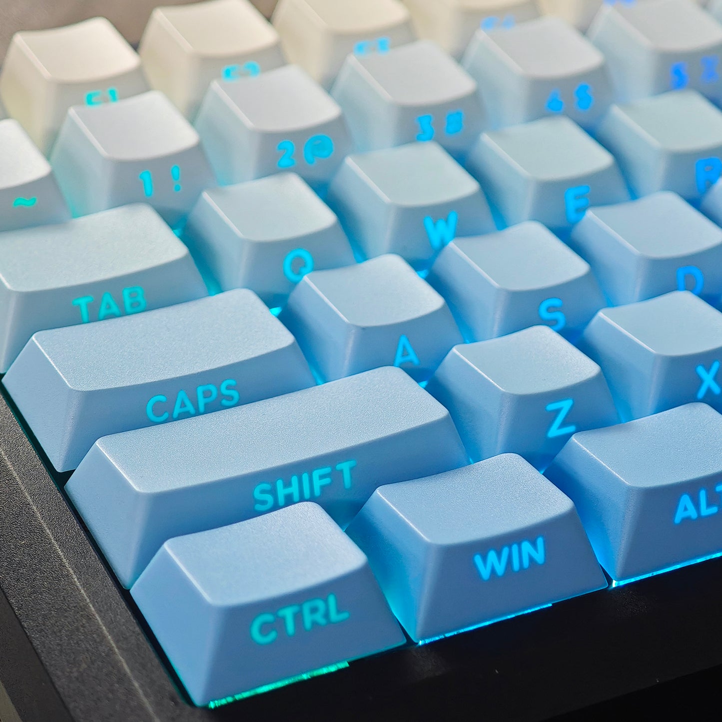 YMDK Gradient Series 133 Keys Cherry Profile PBT Double Shot Side-lit Shine Through Backlit For MX Mechanical Keyboard