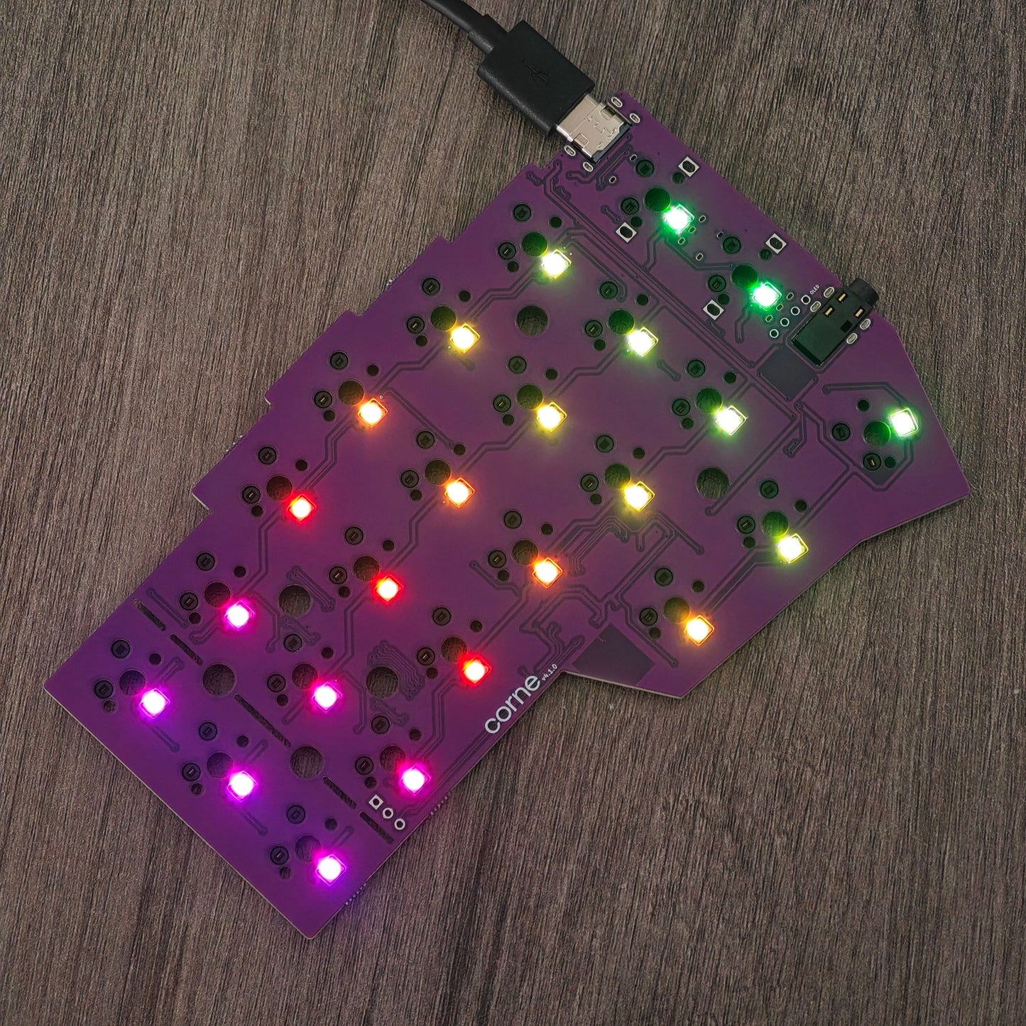 YMDK Split Keyboard Corne V4.1 46 Keys Ergonomic Hotswappable 40% Layout 3D Print case RGB QMK Vial All Key Programmable Mini Independent Gaming Keyboard Kit