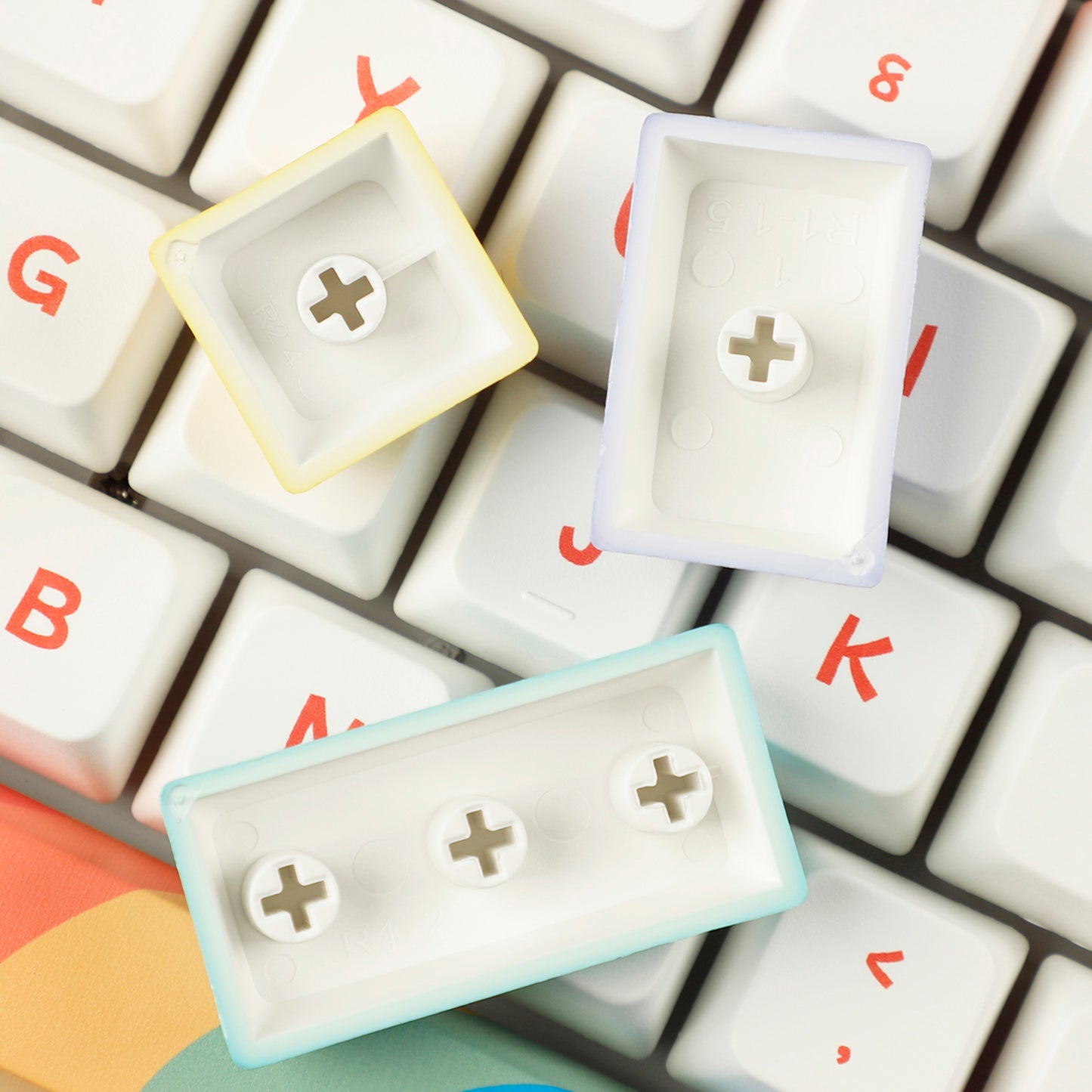 YMDK Rainbow Theme 134 Keycaps(MDA Profile PBT)