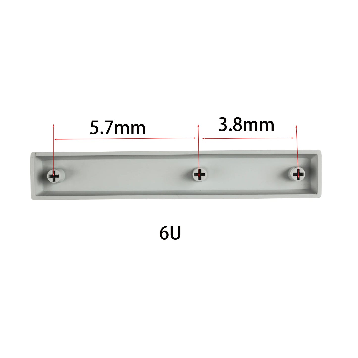 XDA Gray Convex Spacebar Keycap(1.75u 2u 2.25u 2.75u 3u 4.5u 5.5u 6u 6.25u 6.5u 7u/GH60 60% Filco K70 K95 Using)