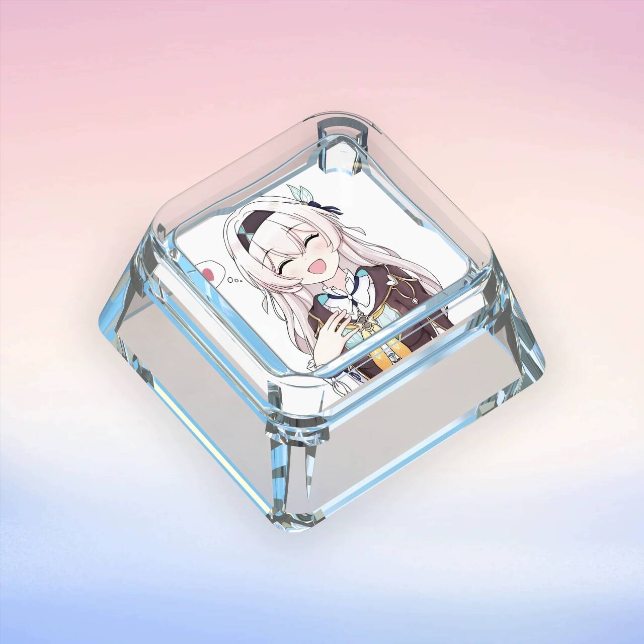 YMDK Firefly Theme Keycaps Cute Anime Two-dimensional Personality Keycap Single Light-transmitting PC Clip-on Key Caps for MX Mechanical Keyboard