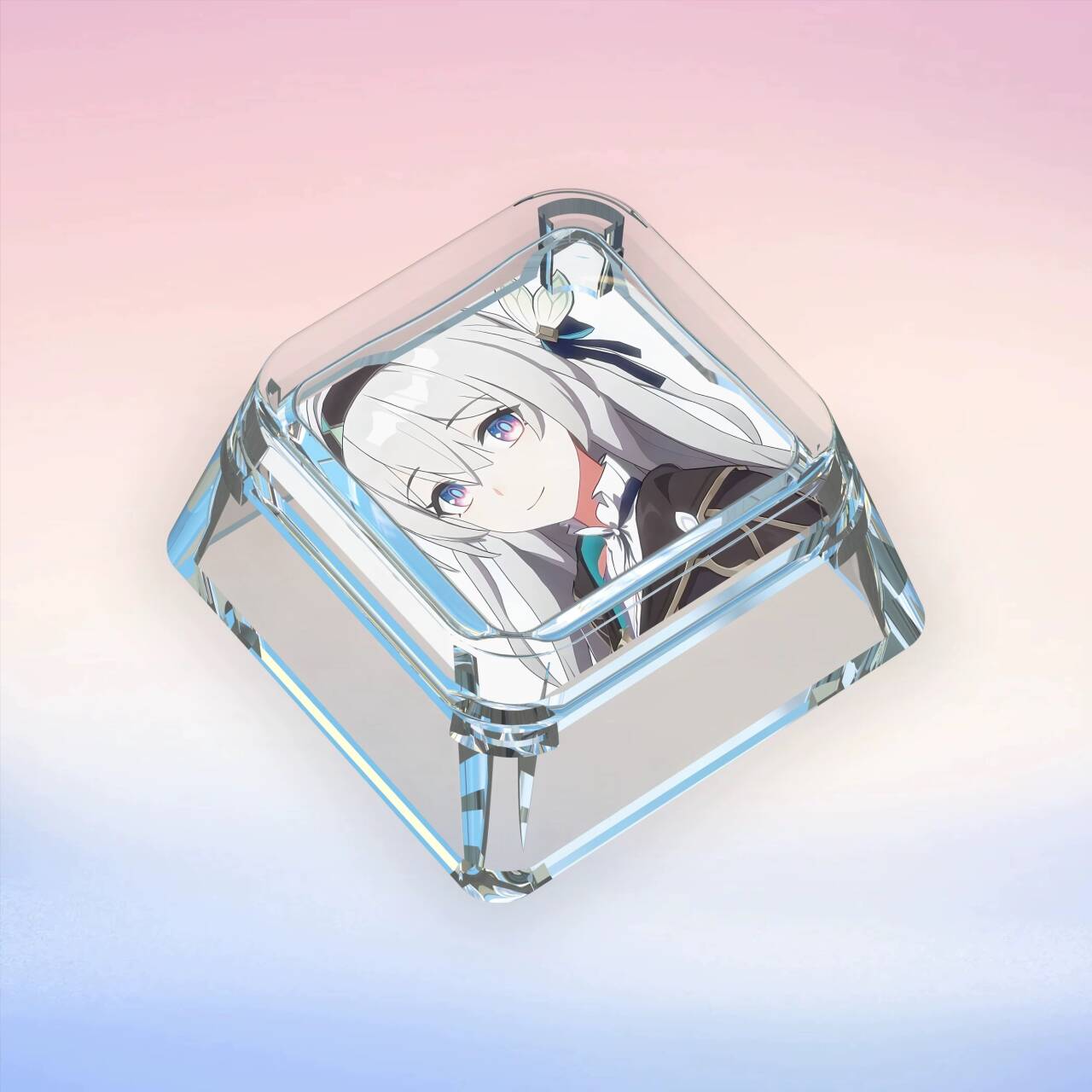 YMDK Firefly Theme Keycaps Cute Anime Two-dimensional Personality Keycap Single Light-transmitting PC Clip-on Key Caps for MX Mechanical Keyboard