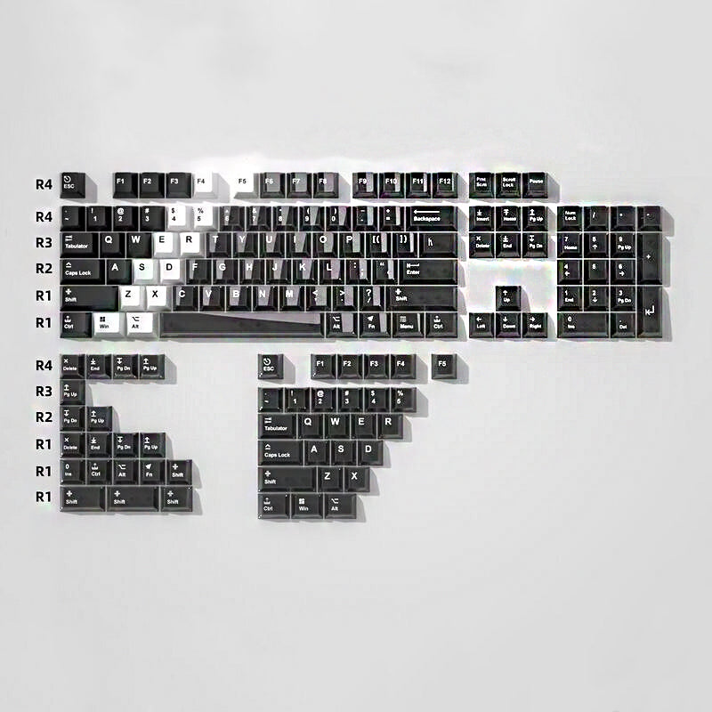 YMDK PBT+PC Transparent Keycaps Cherry Profile Shine Through Top Print Dye Sublimation Keycap for MX 61/64/68/84/87/100/104/108 MX Mechanical Keyboard