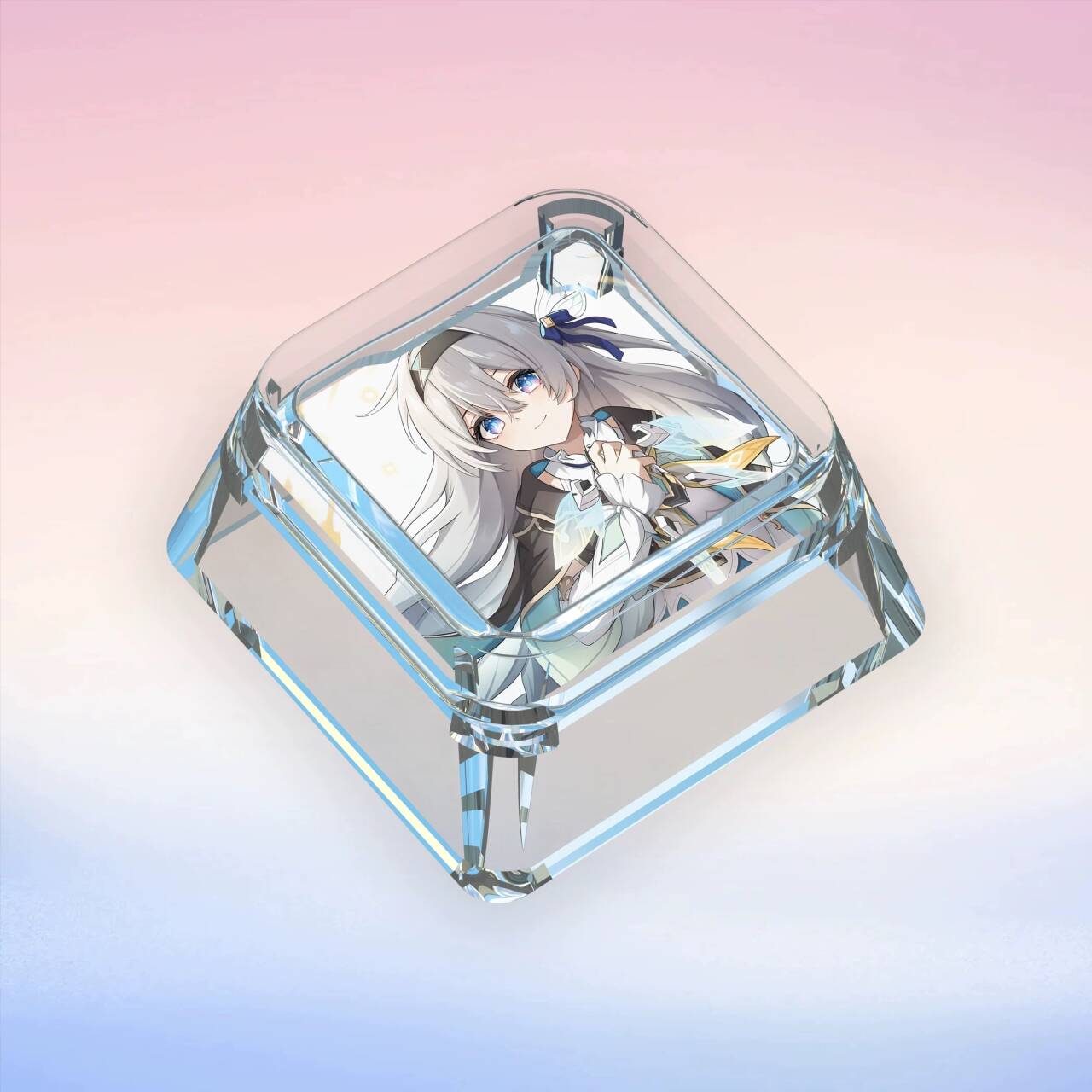 YMDK Firefly Theme Keycaps Cute Anime Two-dimensional Personality Keycap Single Light-transmitting PC Clip-on Key Caps for MX Mechanical Keyboard