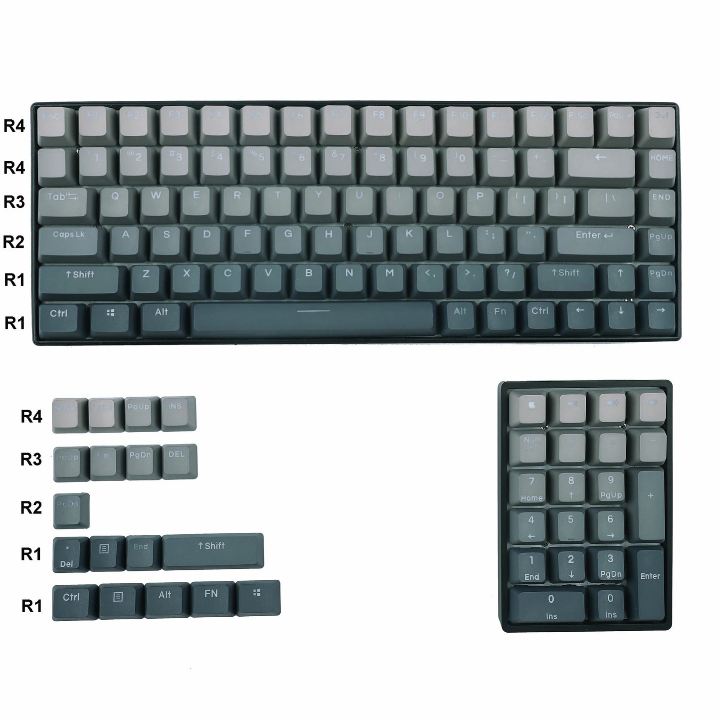 Wholesale Keycaps——YMDK OEM Profile 122 Top Backlit Keycap(20 pcs)