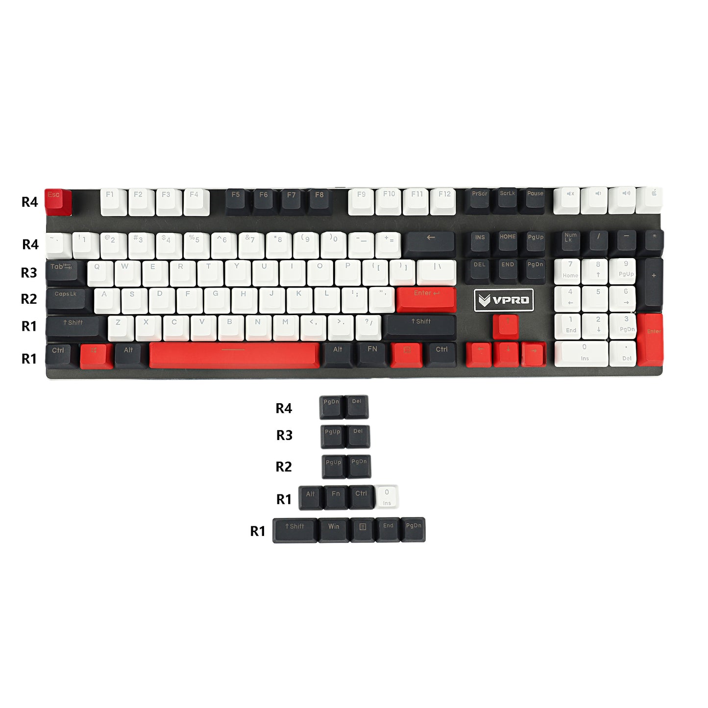 Wholesale Keycaps——YMDK OEM Profile 122 Top Backlit Keycap(20 pcs)