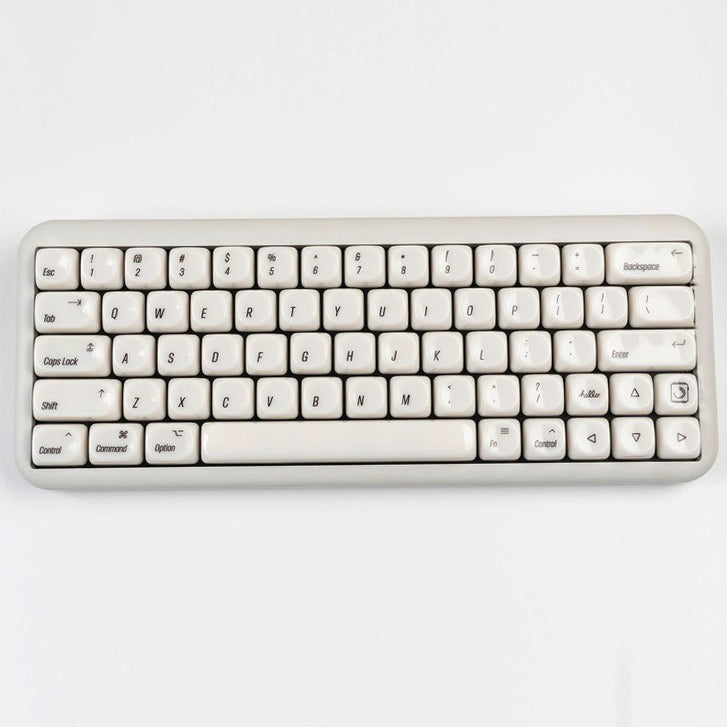 YMDK 136 Keys MAC Style Jade Ceramic Feel MOA Profile PC Material Top Print Keycaps for 61/68/87/98/104/108 MX Mechanical Keyboards