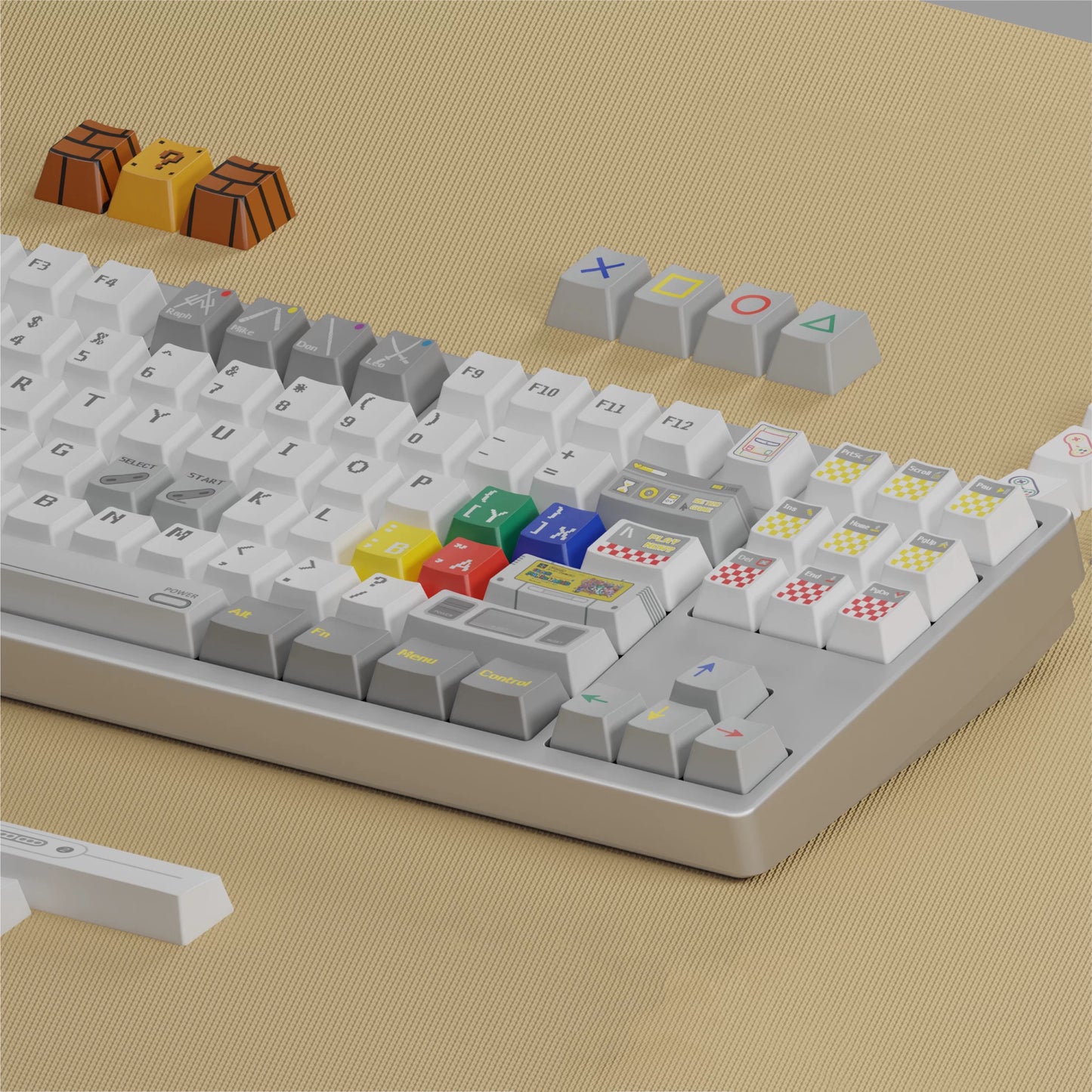 YMDK 150 Keys Garbage Classification Theme Keycap Retro Reminiscence PBT Dye Sub Cherry Profile Keycaps for MX Mechanical Keyboard