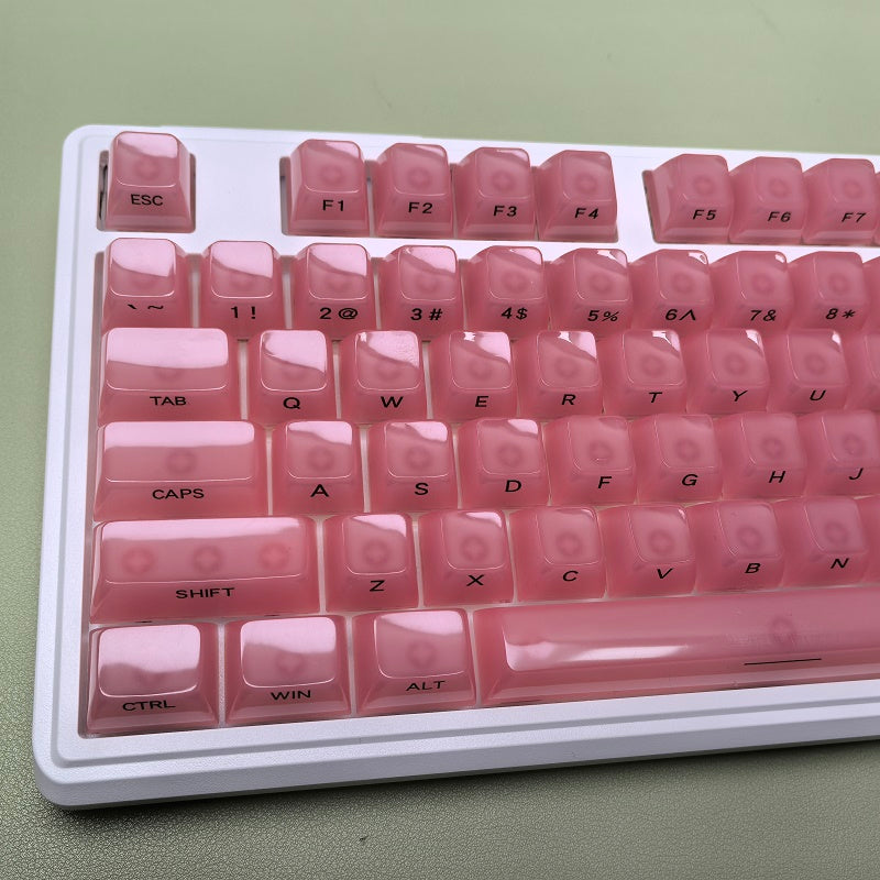 YMDK 119 Keys Jellyfish Keycaps Side Print Shine Through MDA Profile PC Material Custom Keycap for MX Mechanical Keyboards