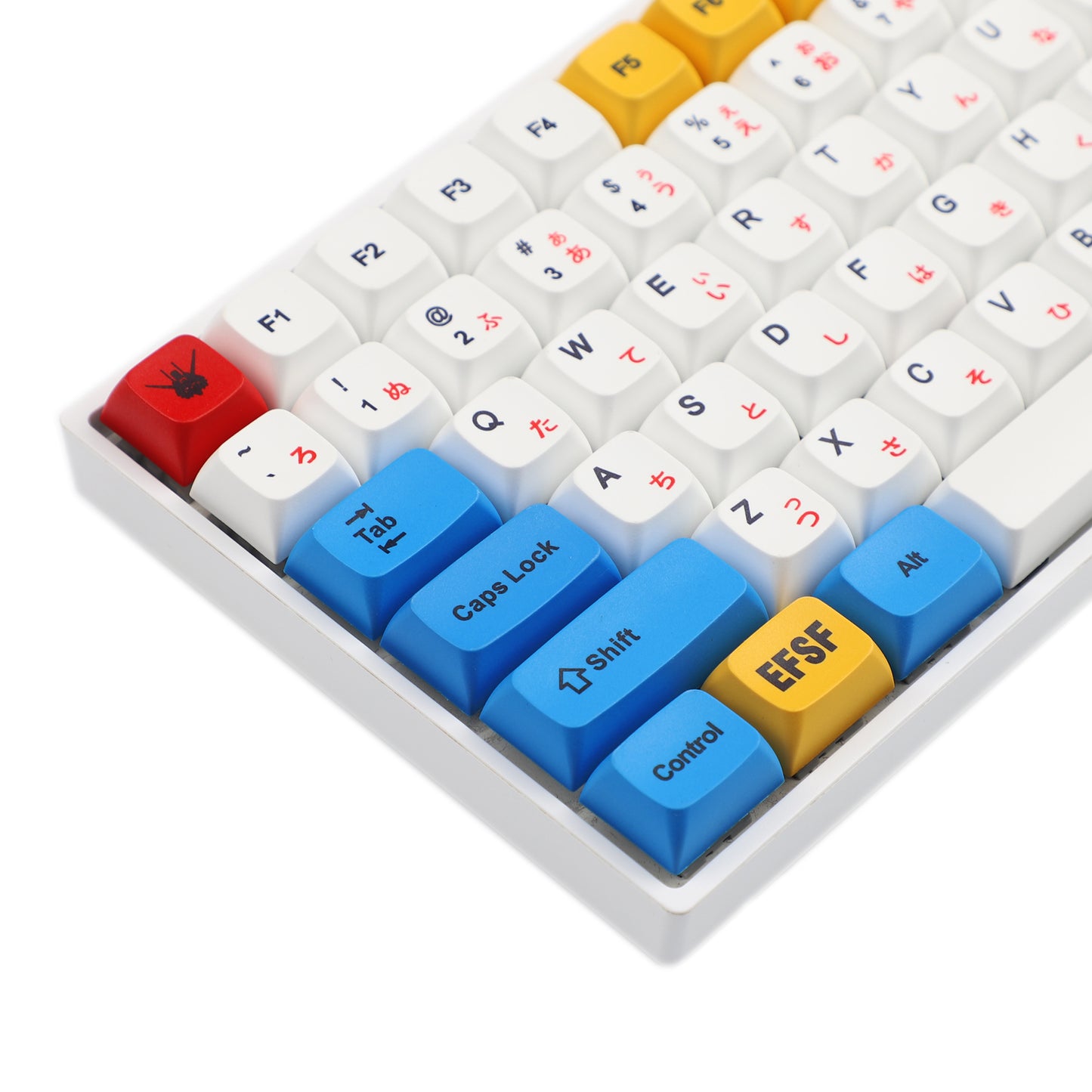 YMDK Gundam 123 Keycaps(ZDA Profile Dye Sub 1.55mm Thickness/104 87 61 Melody 96 KBD75 ID80 GK64 68 Using)