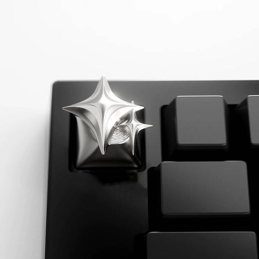 YMDK Cosmic Era Star Personalized Keycaps Cool Novel Homemade Metal Key Cap Creative Esc Key for Mechanical Keyboard