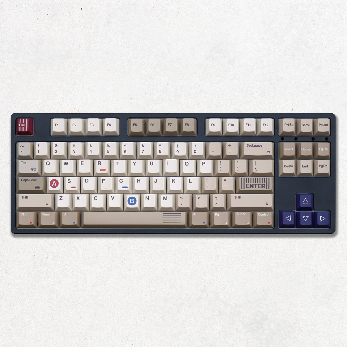 YMDK 133 Keys 1989 Dye Sub PBT Cherry Profile Top Print Keycap for 61 68 75 84 87 96 104 108 MX Mechanical Keyboard Layout