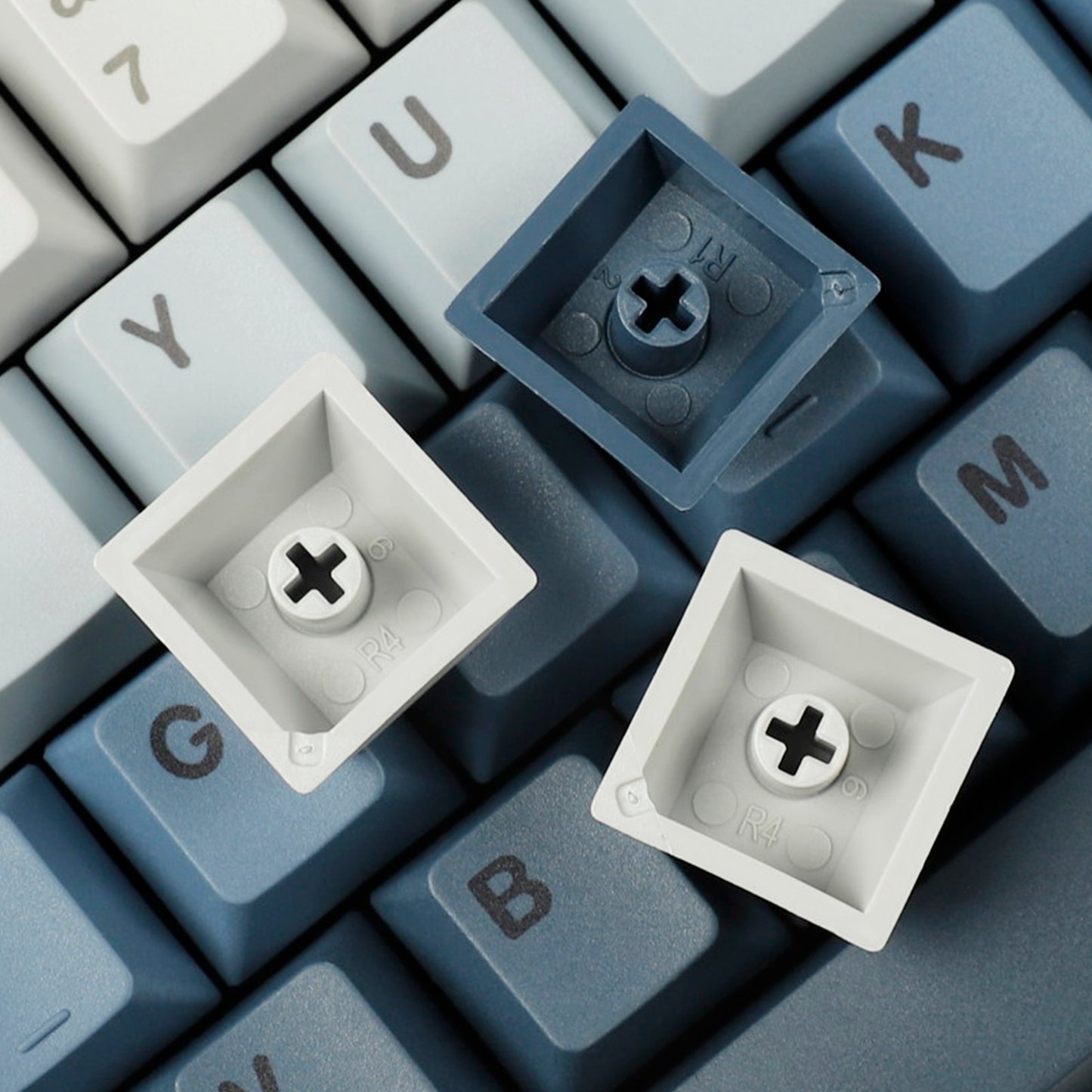 YMDK Cherry Profile Gradient Color Keycap( Dye Subbed Keycap Set Thick PBT)