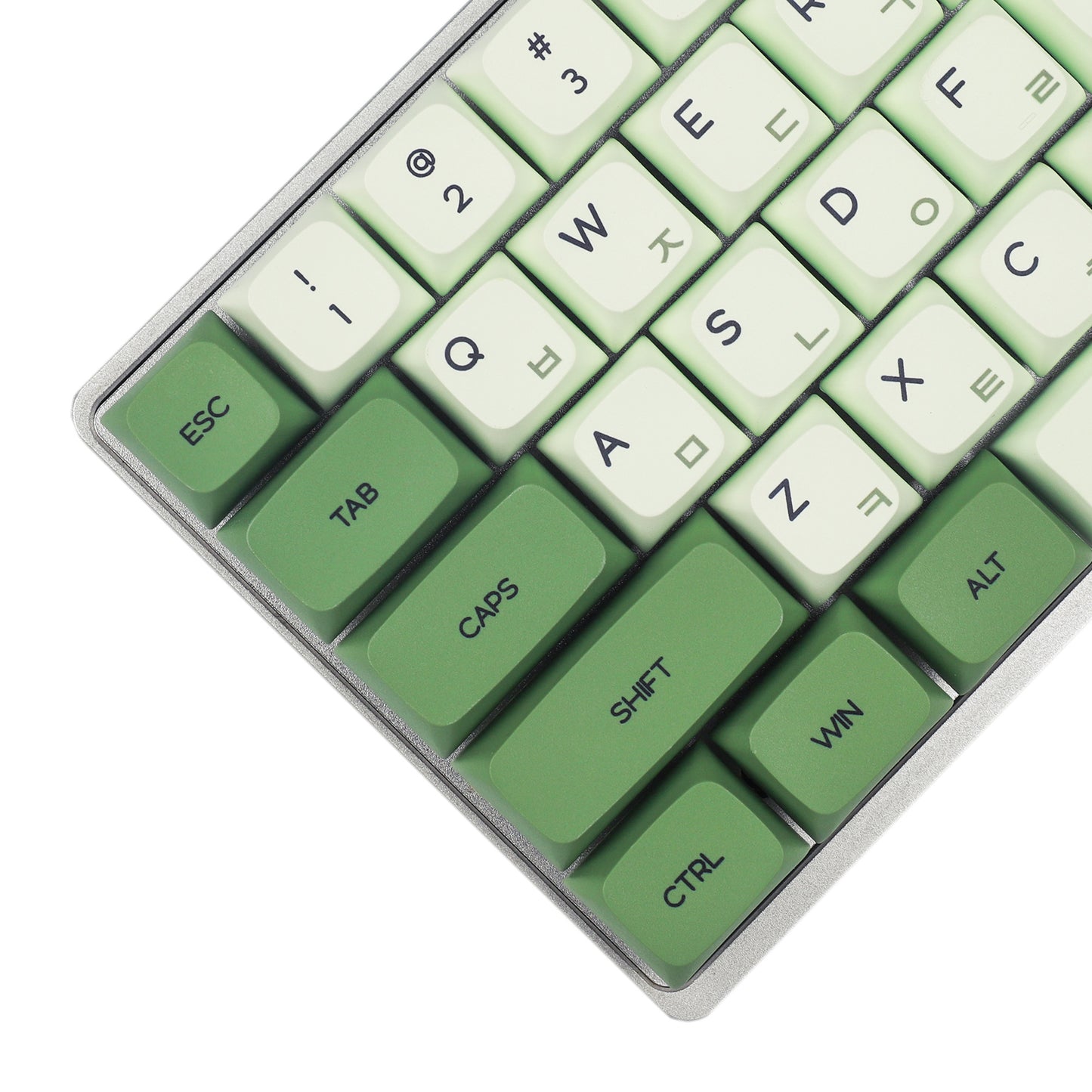 YMDK Matcha 125 Keycaps(Dye Sub ZDA Profile English Japanese Korean Russian)