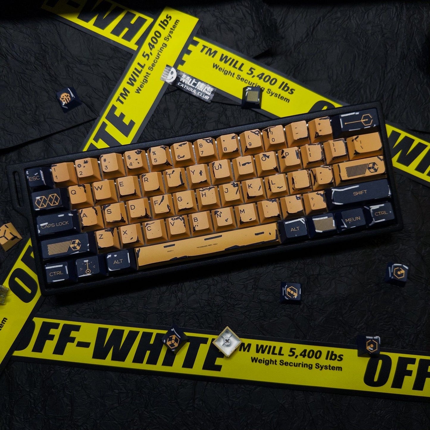 YMDK Old DreamWorks Theme 126 keys Keycaps Retro Style Cherry Profile PBT Dye Sub for Mechanical Keyboard 65/75/87/98/100/104