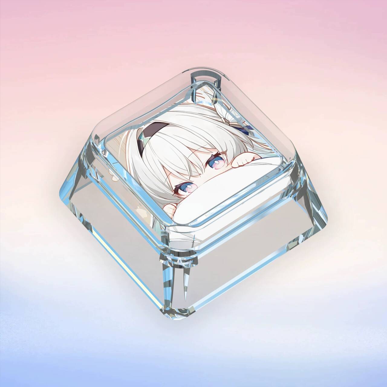 YMDK Firefly Theme Keycaps Cute Anime Two-dimensional Personality Keycap Single Light-transmitting PC Clip-on Key Caps for MX Mechanical Keyboard