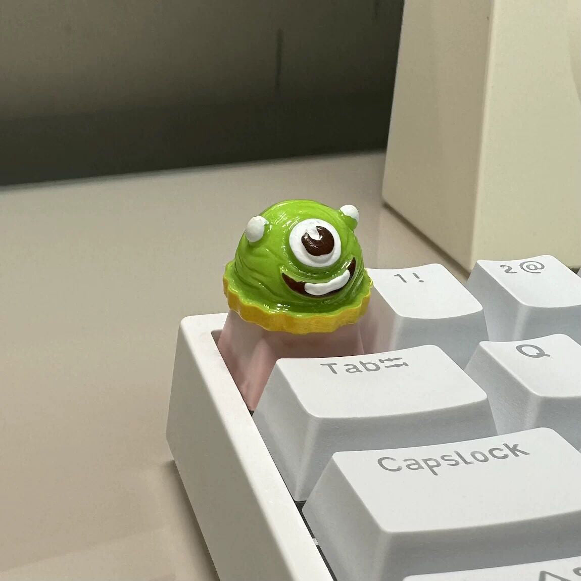 YMDK Small Monster Keycaps Cartoon One-eyed Beast Cute Personalised Key cap for MX Switches Mechanical Keyboard