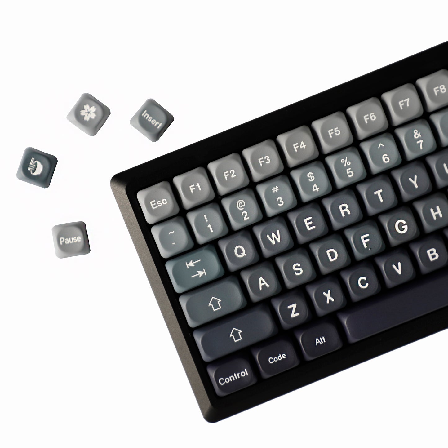 YMDK 132 Gradient MOA Profile Keycaps PBT Dye Sub Top Print Keycap Cute Custom Key Caps for 60 75 100% MX Mechanical Keyboards