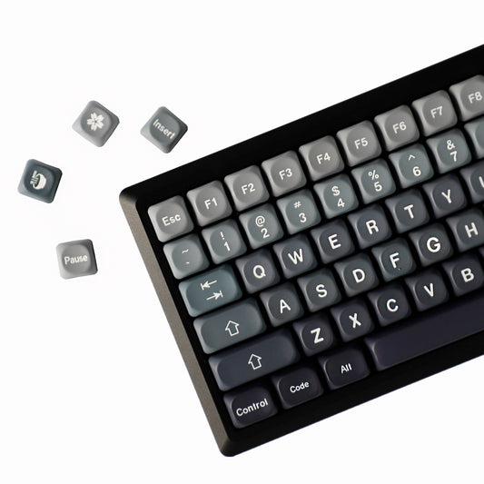 YMDK 132 Gradient MOA Profile Keycaps PBT Dye Sub Top Print Keycap Cute Custom Key Caps for 60 75 100% MX Mechanical Keyboards