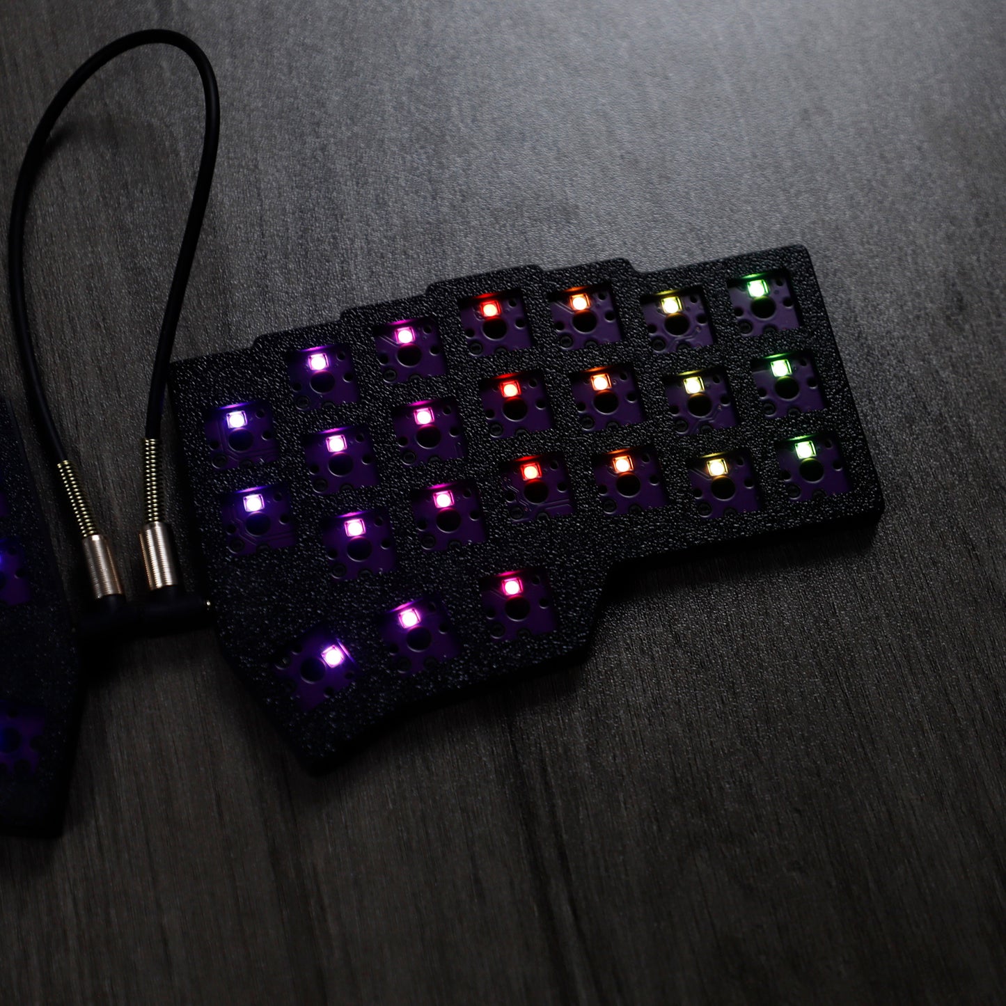YMDK Low Profile Split Chocolate Keyboard Corne V4.1 Ergonomic 46 Keys Hotswappable 40% Layout 3D Print case RGB Vial Keyboard Kit