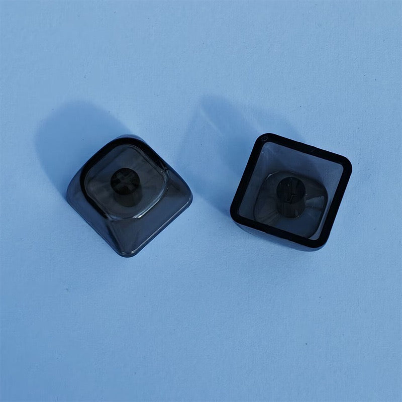YMDK Gradient Series 1u MOA Profile Keycaps 1 pcs Blank Clear Shine-Through PC for MX Mechanical Keyboard - Red/Pink/Blue/Purple