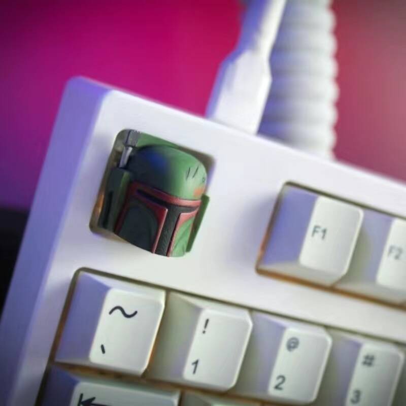 YMDK Space Wars Personalized Keycaps Game Creative Novel Three-dimensional Keycaps Resin for Mechanical Keyboard