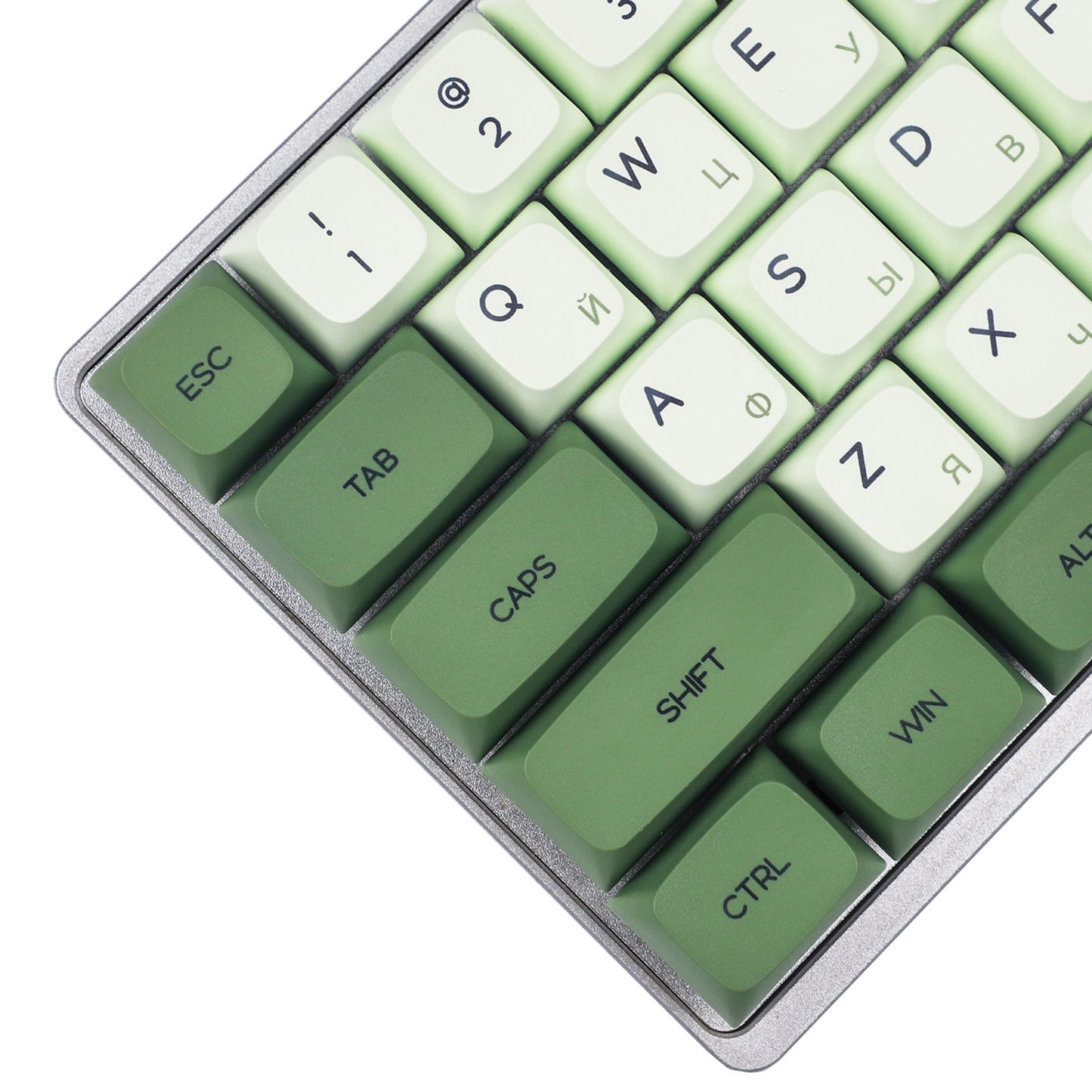 YMDK Matcha 125 Keycaps(Dye Sub ZDA Profile English Japanese Korean Russian)