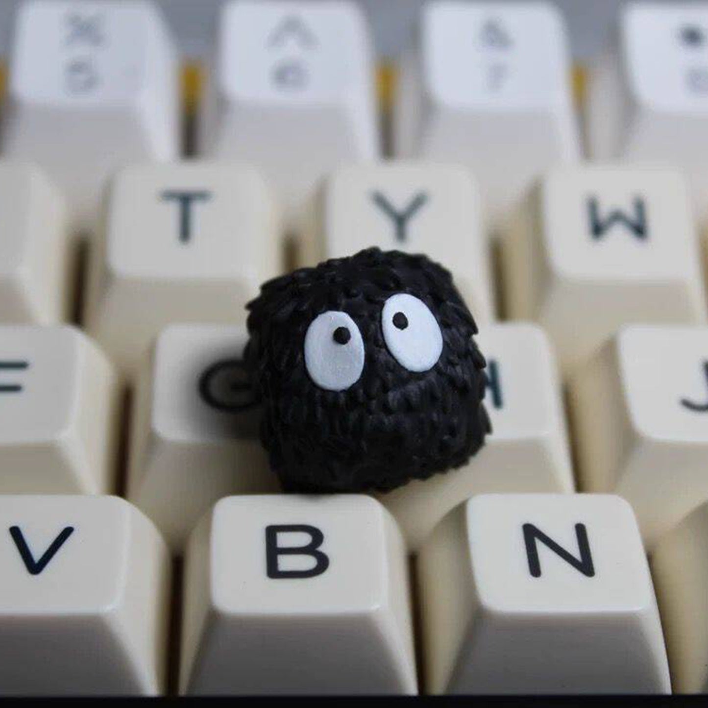 YMDK Dust Elf Personalized Keycap Cute Novel Resin 3D Printing for Mechanical Keyboard