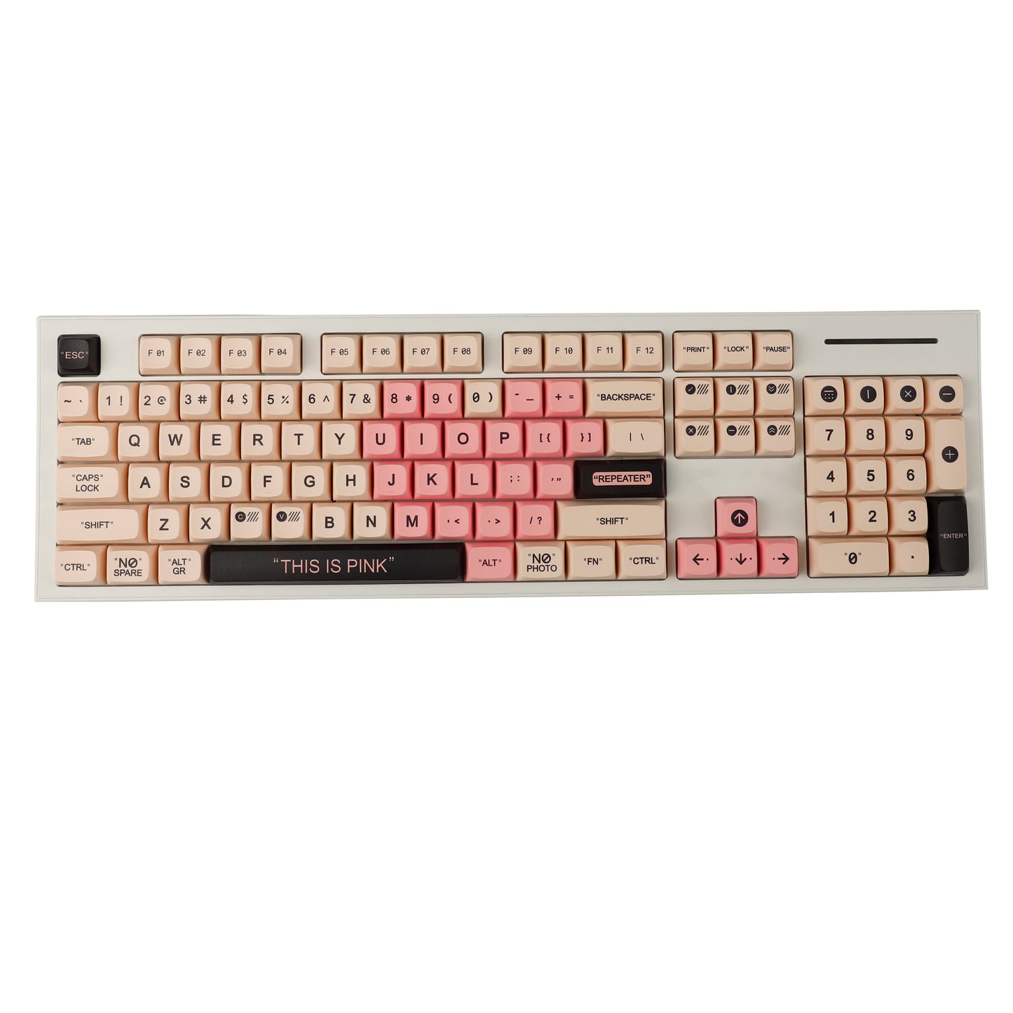 YMDK Plastic Love Valentine Pink Theme 144 Keycaps(ZDA Profile XDA v2 Dye Sub PBT For 104 TKL 60% 96 84 68 64)