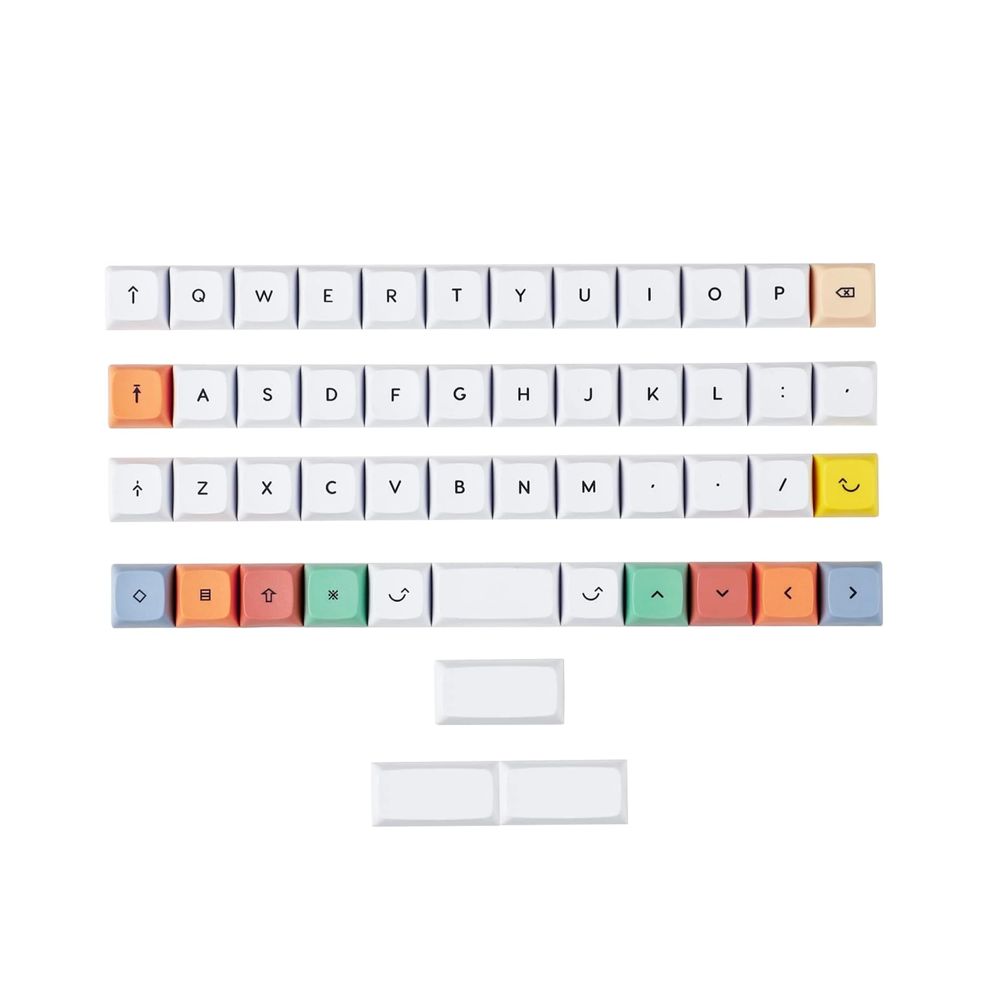 YMDK Colorful theme Dye-Sub Top print Blank XDA Keycap 1.7mm PBT For MX Switches 40% ID75 Split36 Split46 Keyboard Planck YMD40v2 Niu40