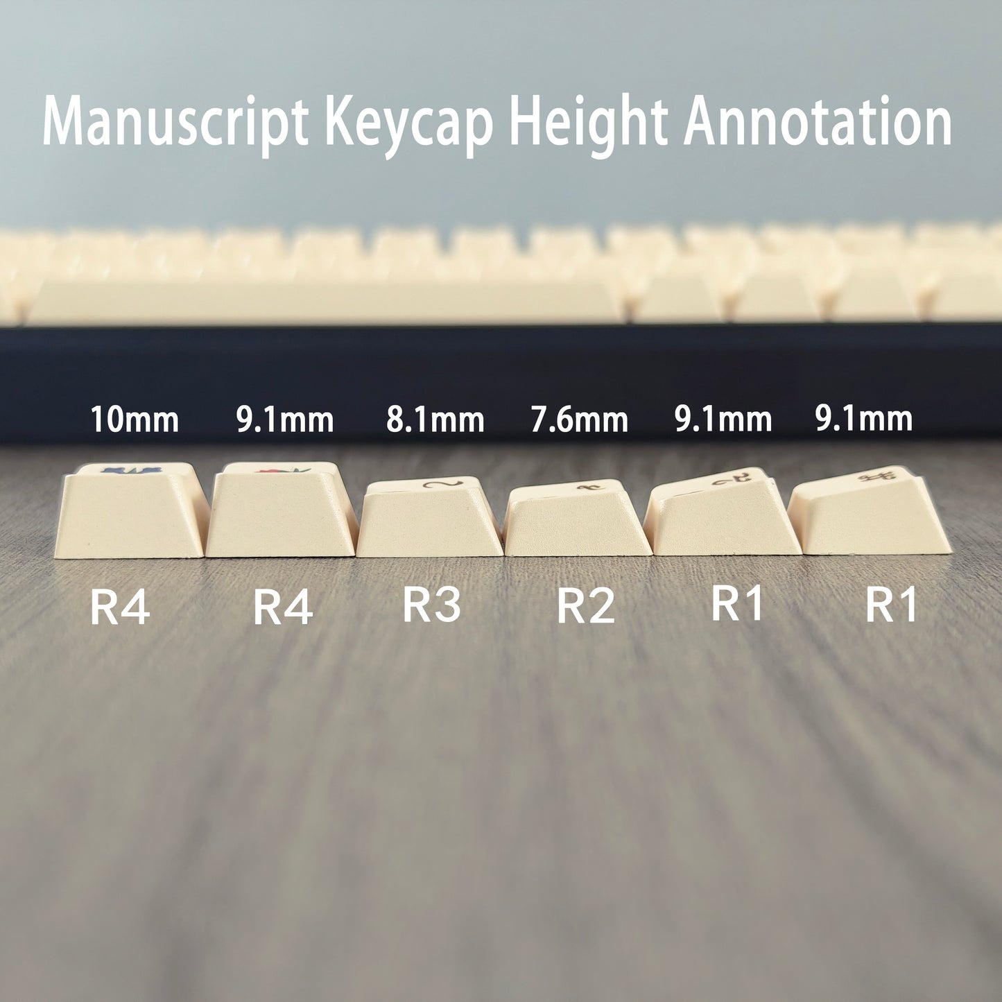 Manuscript Theme Keycaps 135 Keys PBT Dye Sublimation Top Print Cherry Profile Keycap For Mechanical keyboard